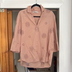 Zara Eyelet Top